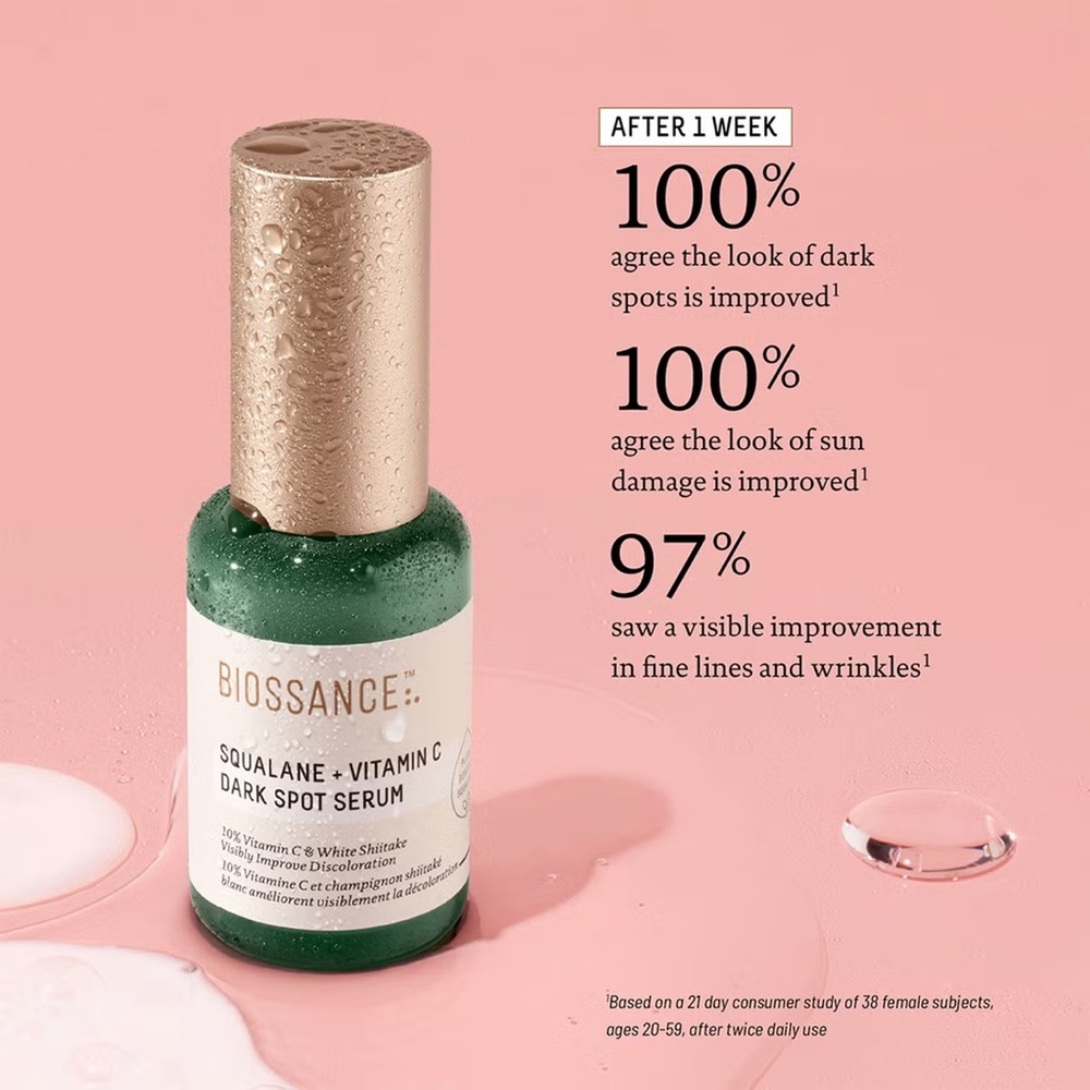 BIOSSANCE Squalane + Vitamin C Dark Spot Serum NIB 30 ml - Picture 1 of 6